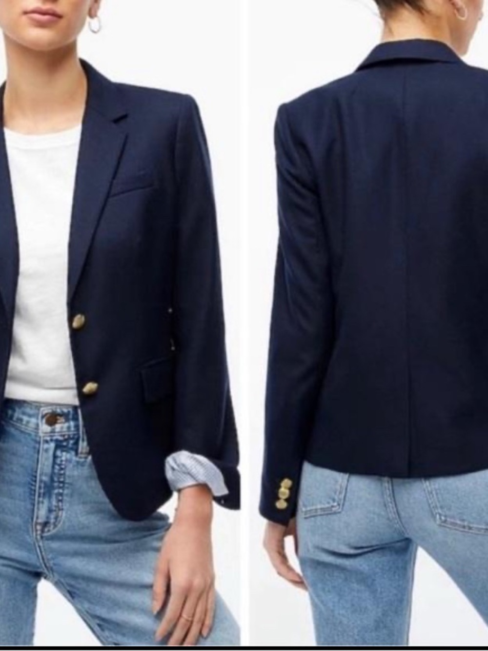 J. Crew Navy Blazer with Gold Buttons